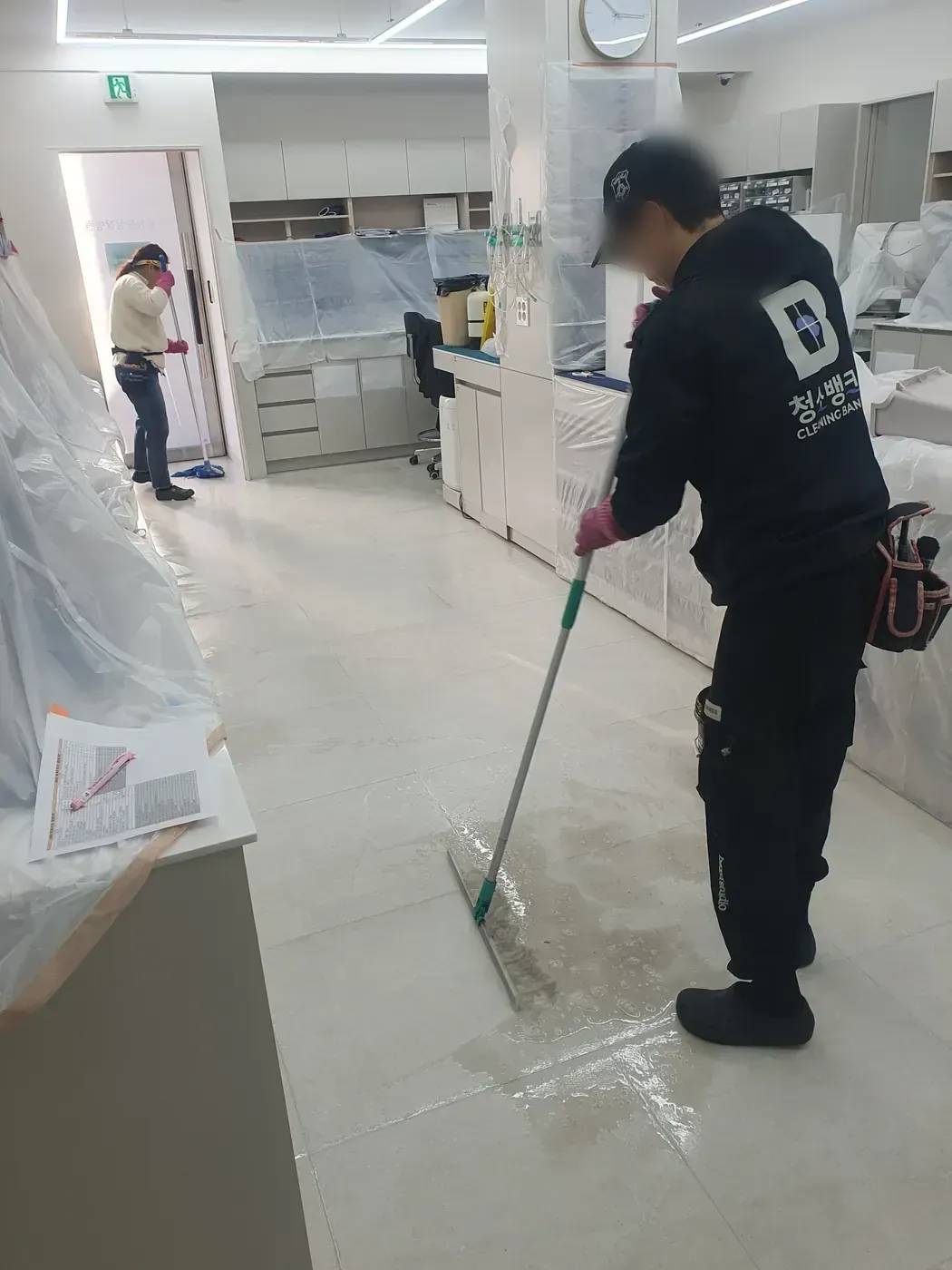 세정 진행 — 북구 병원청소 현장