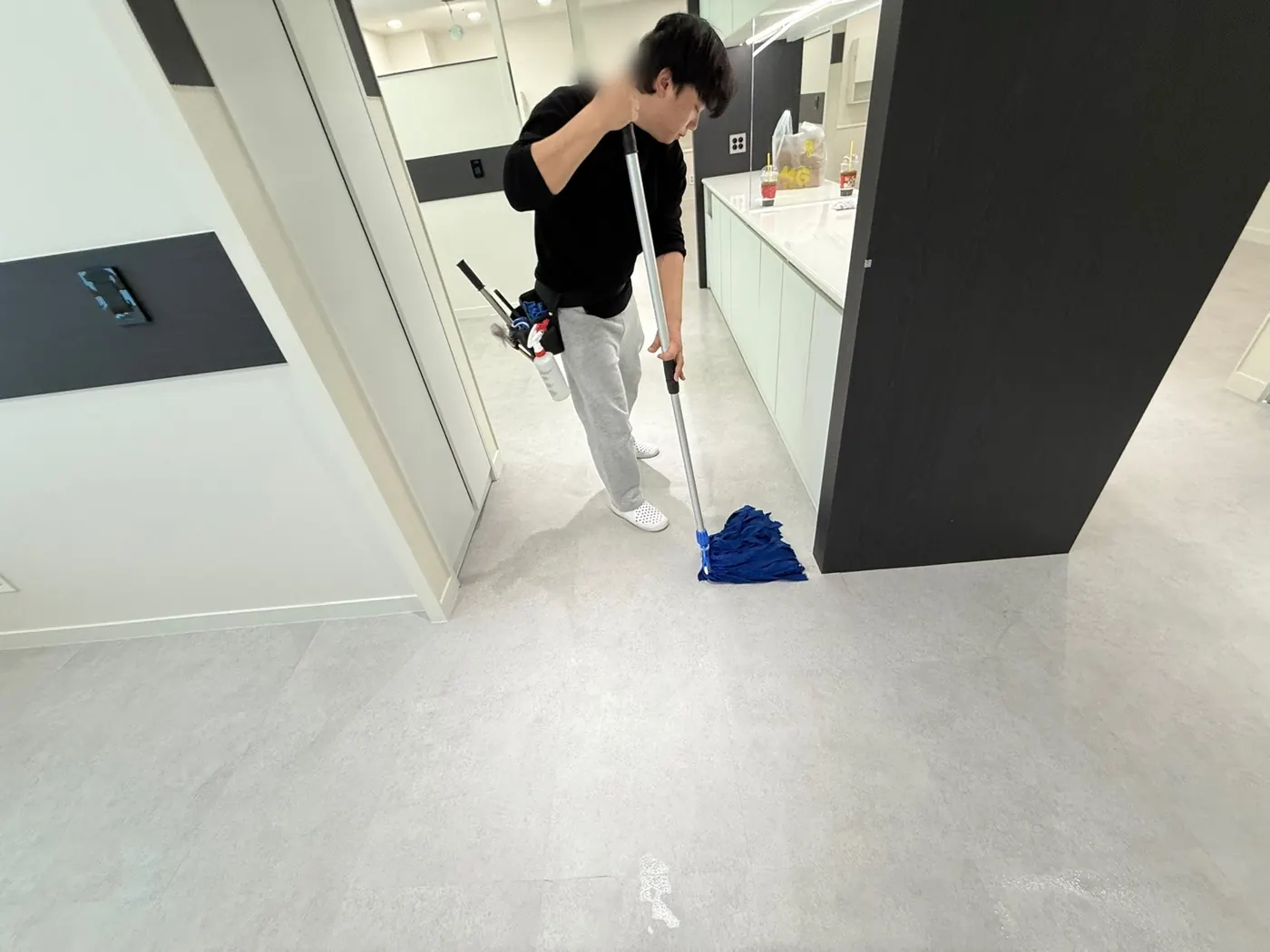 세정 진행 — 연제구 상가청소 현장