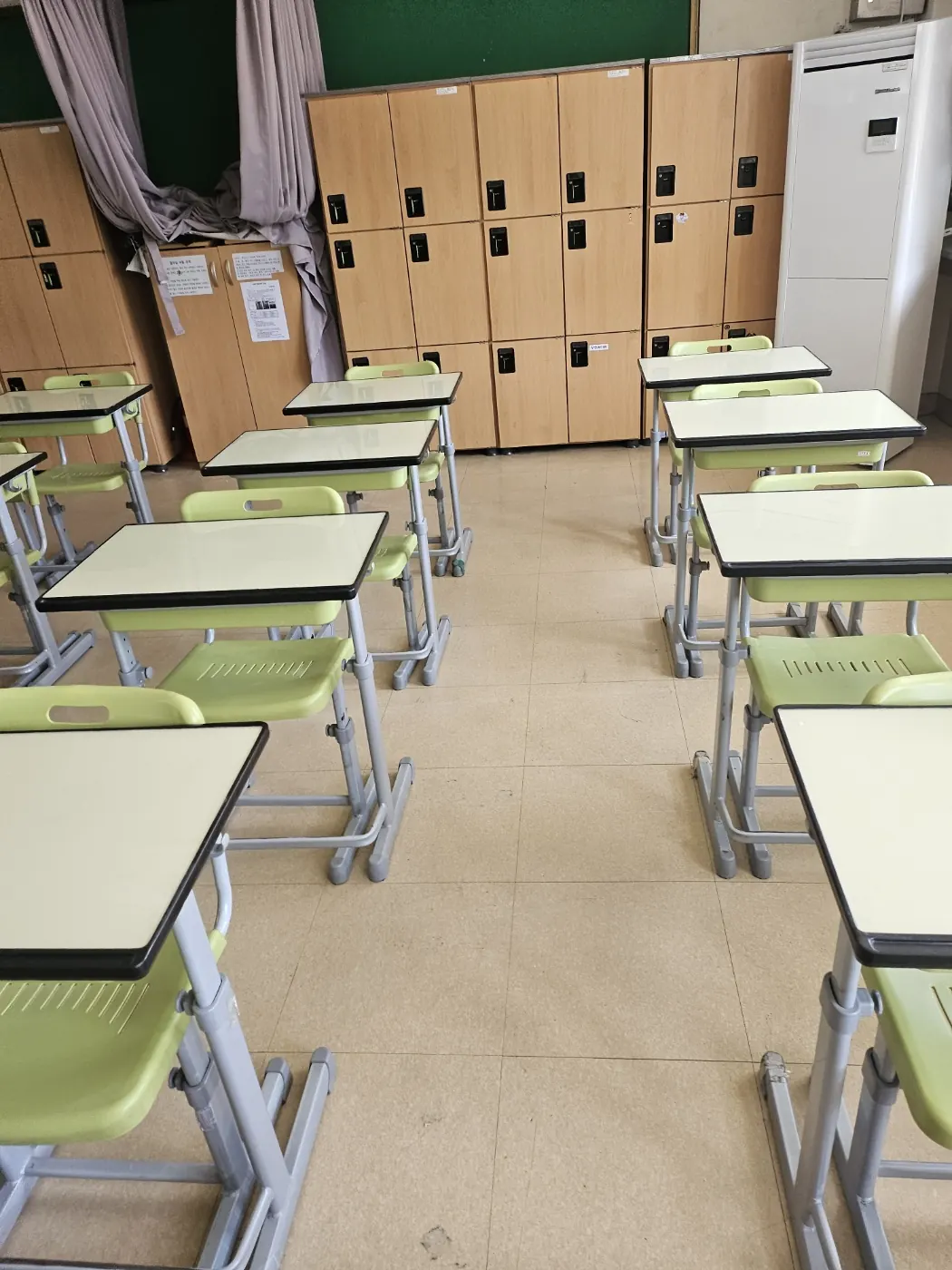 남구 학교청소 시공 현장 — 교실 정리